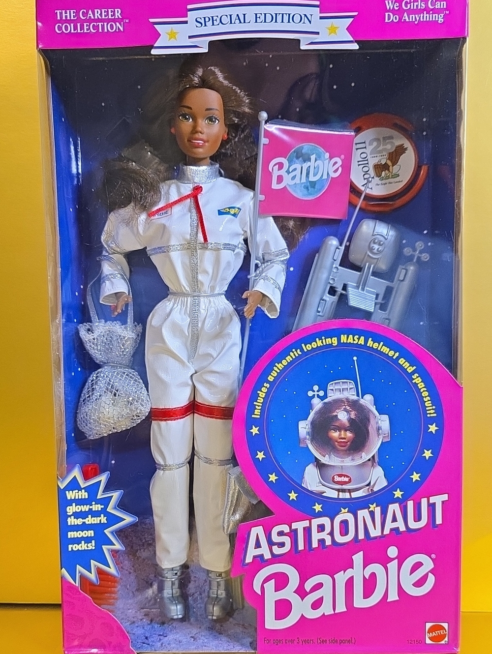 Barbie Special Edition Astronaut Doll in White with Pink Flag